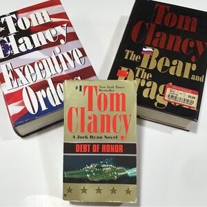 Tom Clancy Hardcover Book Collection Jack Ryan Debt of Honor Executive Orders